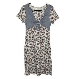 Vintage Rampage Dress Juniors XL‎ Y2K Ditsy Floral MIDI Cottagecore Boho